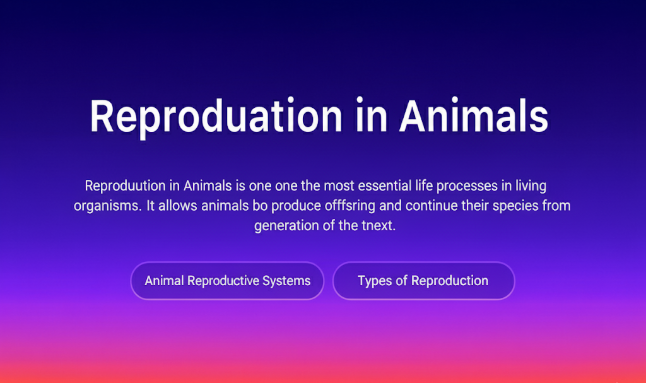 Reproduction in Animals: Concept Class 10