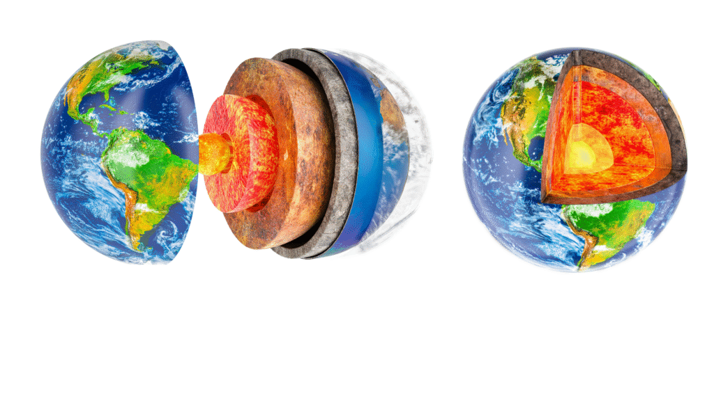 Class 8 Science Some Natural Phenomena-Oxford Book - internal structure of the Earth.