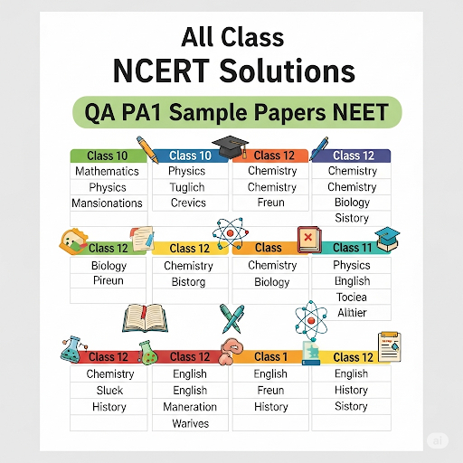 All Class NCERT Solutions - QA PA1 Sample Papers NEET