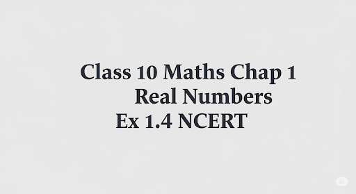 Class 10 Maths Chap 1 Real Numbers Ex 1.4 NCERT