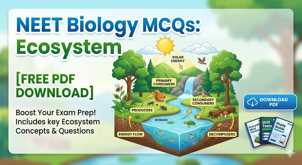 NEET Biology MCQs Ecosystem [Free PDF Download]