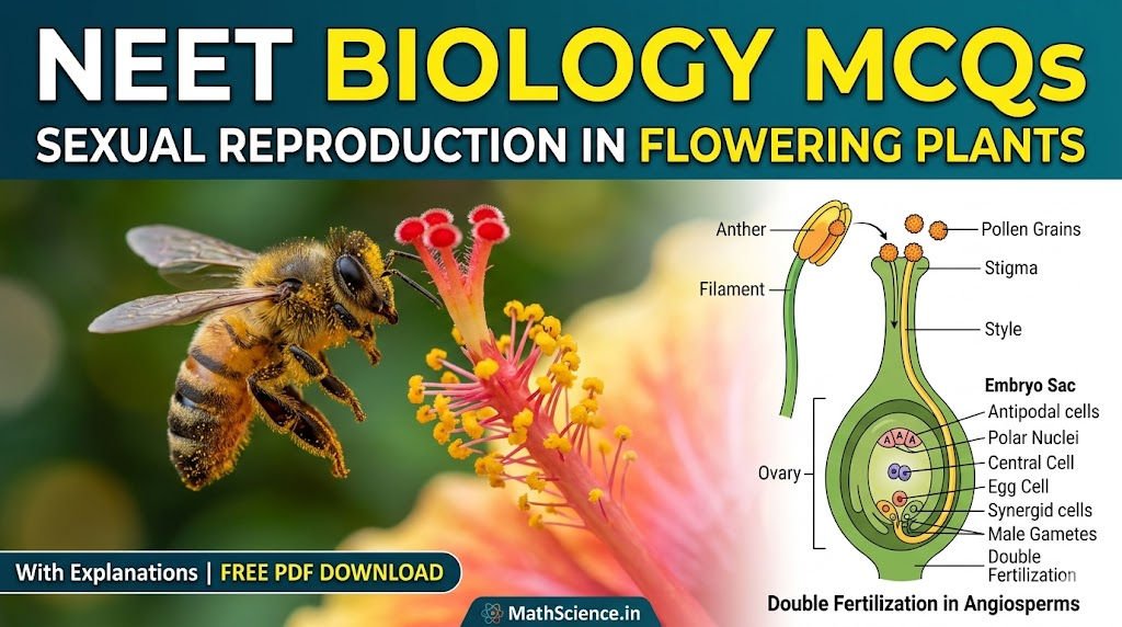 NEET MCQs Sexual Reproduction in Flowering Plants