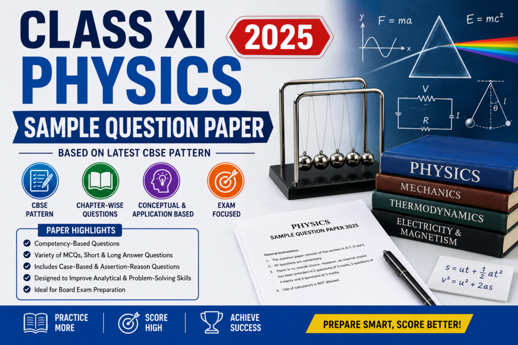 Class XI Physics Sample Question Paper 2025